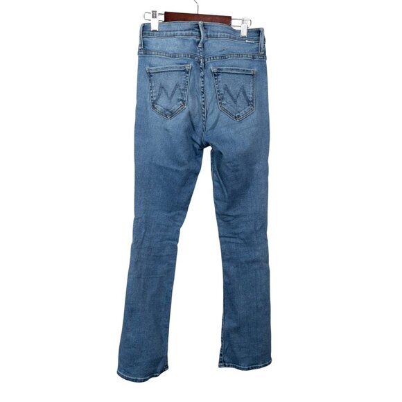 Mother The Insider Flood Jeans Size 25 Playing Rough Wash Blue Denim Made In USA - Picture 2 of 12